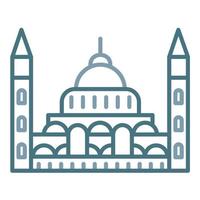 Hungarian Parliament Line Two Color Icon vector