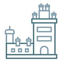 Belem Tower Line Two Color Icon vector