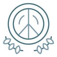 Peace Line Two Color Icon vector