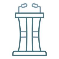 Lectern Line Two Color Icon vector