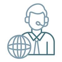 Interpreter Line Two Color Icon vector