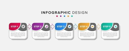 vector de diseño de elementos gráficos de información de paso