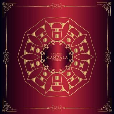 Luxury Mandala Background design Vector Template. Ornamental circular mandala with golden color arabesque pattern Arabic Islamic east style