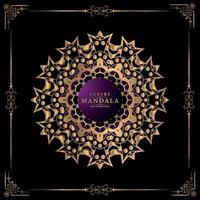 luxury mandala background with golden arabesque pattern Arabic Islamic east style. Decorative mandala for print, poster, cover, brochure, flyer, banner vector