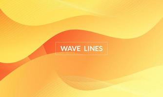 Abstract Orange Fluid Wave Background vector