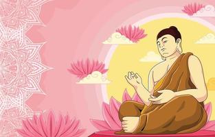 Asahna Bucha Day Background vector