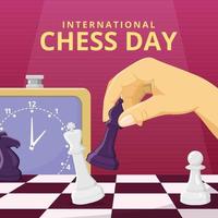 International Chess Day Concept vector