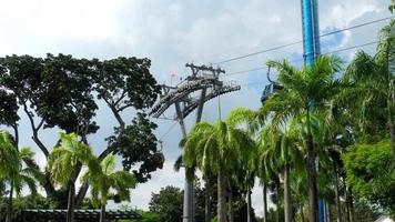 red del cielo del teleférico de singapur video