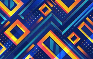 Modern Blue Orange Geometric Abstract Rectangle vector