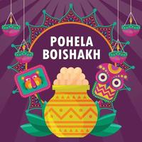 feliz festival de pohela boishakh vector