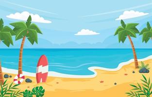 fondo de verano de vacaciones en la playa vector