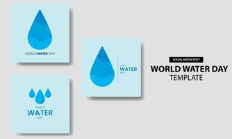 plantilla de paquete del día mundial del agua vector