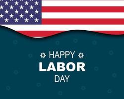 Happy Labor Day With Flag vector