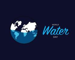 World Water Day With Globe And Water vector