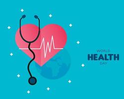 World Health Day Simple Greeting vector