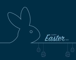 Happy Easter Day Simple Bunny vector