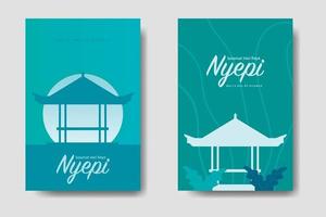 Nyepi Illustration Bundle Social Media Story Template vector