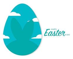 Flat Simple Easter Day Template vector