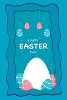 Story Template Happy Easter Day vector