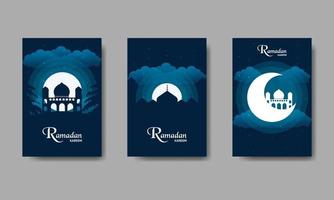 Ramadan Kareem Flat Template Bundle vector