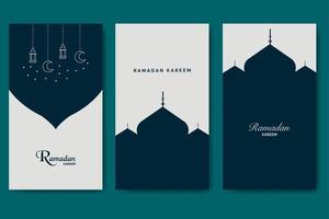 Ramadan Kareem Template Bundle Flat vector