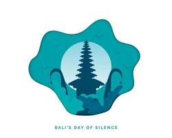 Bali's Day Of Silence Flat Template vector