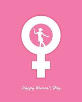 Happy Women's Day Symbol With Ballerina vector