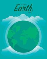 Happy Earth Day Simple Template vector