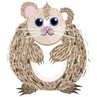 Vector isolated illustration of hamster.