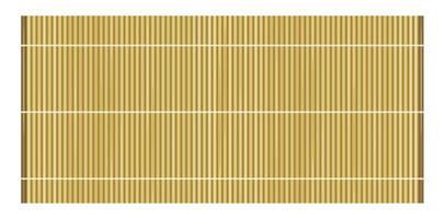 Bamboo table mat, top view. Traditional Japanese kitchen napkin. vector