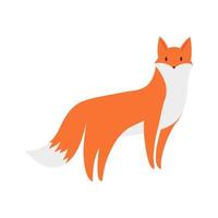 Vector cute fox. Vector illustration in flat style