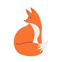 Vector cute fox. Vector illustration in flat style