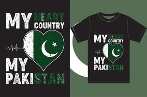 My Heart, My Country, My Pakistan. Typography Vector Design