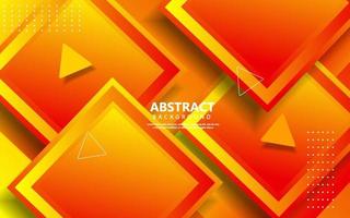 Modern abstract geometric orange color background vector