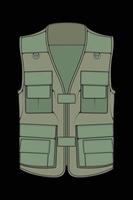 chest vest bag coloring vector, chest vest bag in a sketch style, vector Illustration.