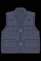 chest vest bag coloring vector, chest vest bag in a sketch style, vector Illustration.