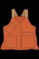 chest vest bag coloring vector, chest vest bag in a sketch style, vector Illustration.