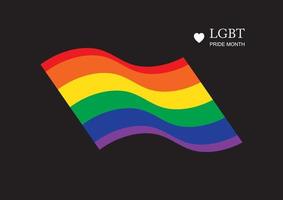 Background of rainbow flag. LGBT pride month. vector