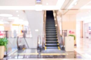 Luxury department store shopping mall interior, abstract defocused blur with bokeh background, concept of shopping seasons design. photo