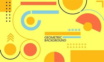 trendy geometric abstract background design with yellow color and dynamic elements vector