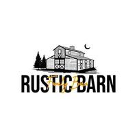 rustic barn logo in retro style silhouette. suitable for use with farm logos vector