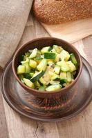 steamed zucchini with spices photo