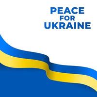 peace for ukraine with ukraine flag. support ukraine vector design.