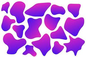 Set of Blobs abstract shape organic banner design element form stain. Vector collection of  fluid round shape liquid amoeba