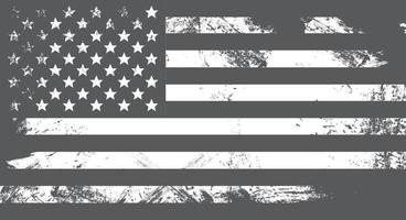 Vector Black and White USA Flag. American Flag Symbol.Icon For Website Or Mobile App