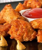 Fresh fragrant fried chicken nuggets photo