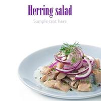 Herring salad with onion photo