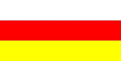 South Ossetia Flag vector