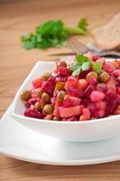 Traditional Russian salad of beetroot photo