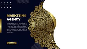 Mandala ornate background for marketing agency vector